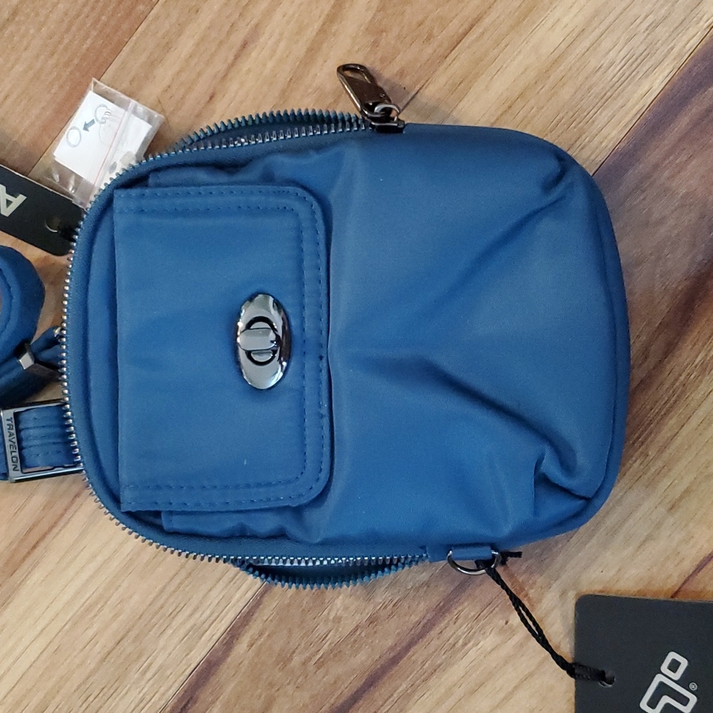 Travelon Blue Crossbody Mini Bag